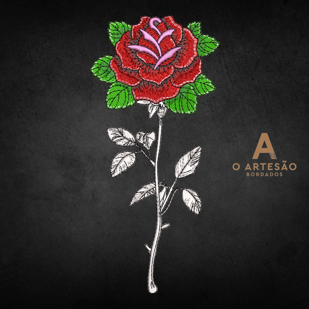 Rosa Única Estilizada