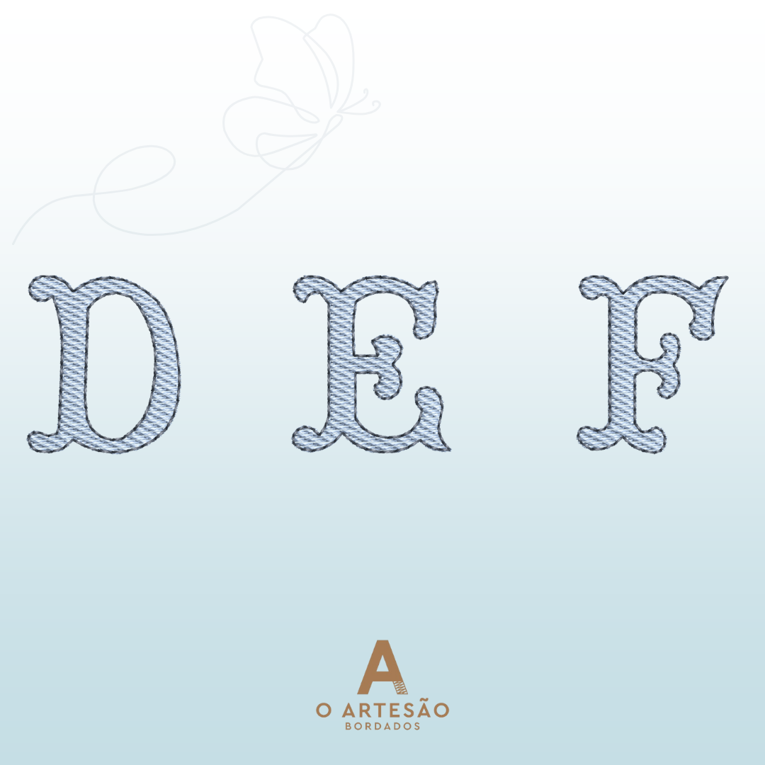 Alfabeto de Forma Estilizado (Serifado)