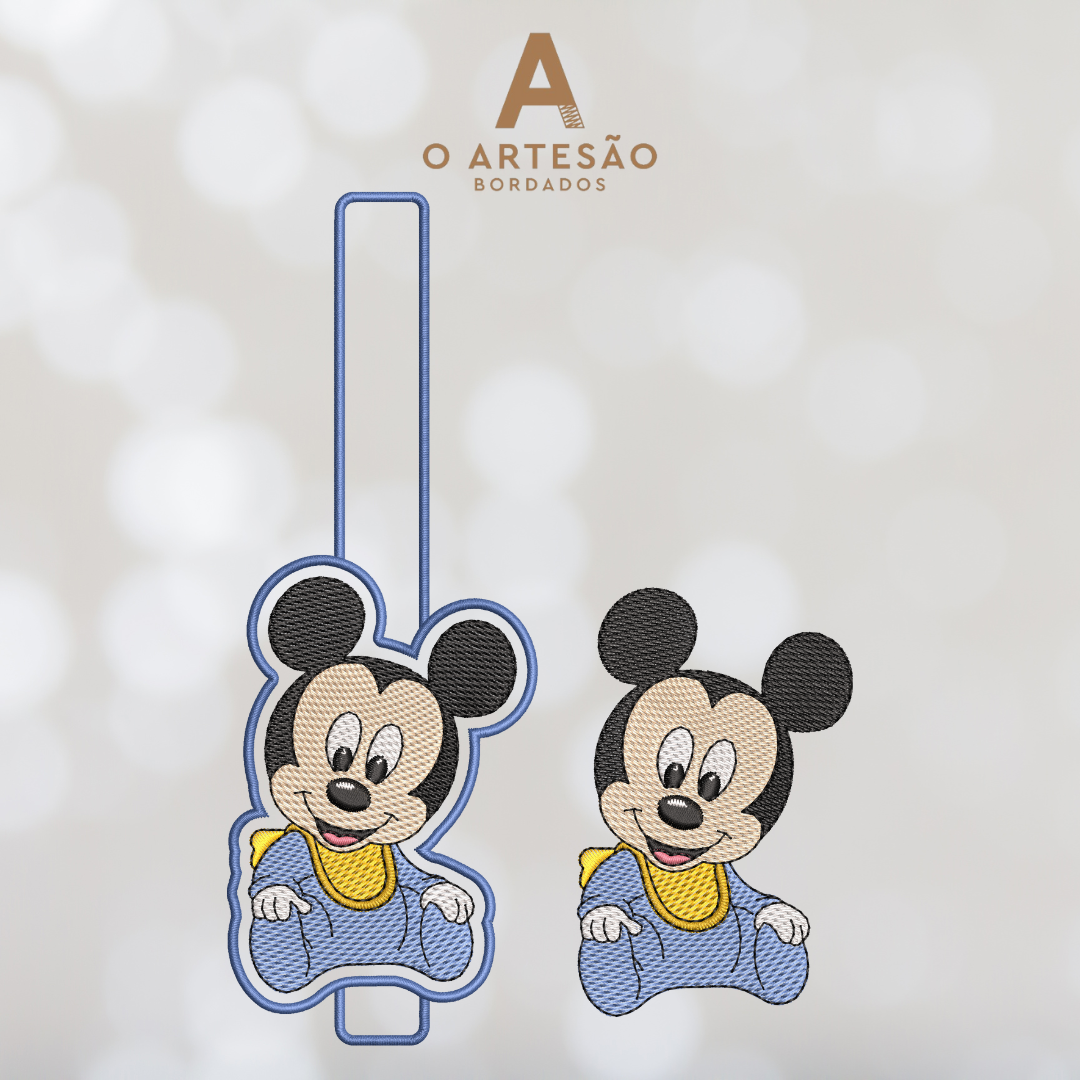 Mini Coleção Porta Chupeta Mickey e Minnie