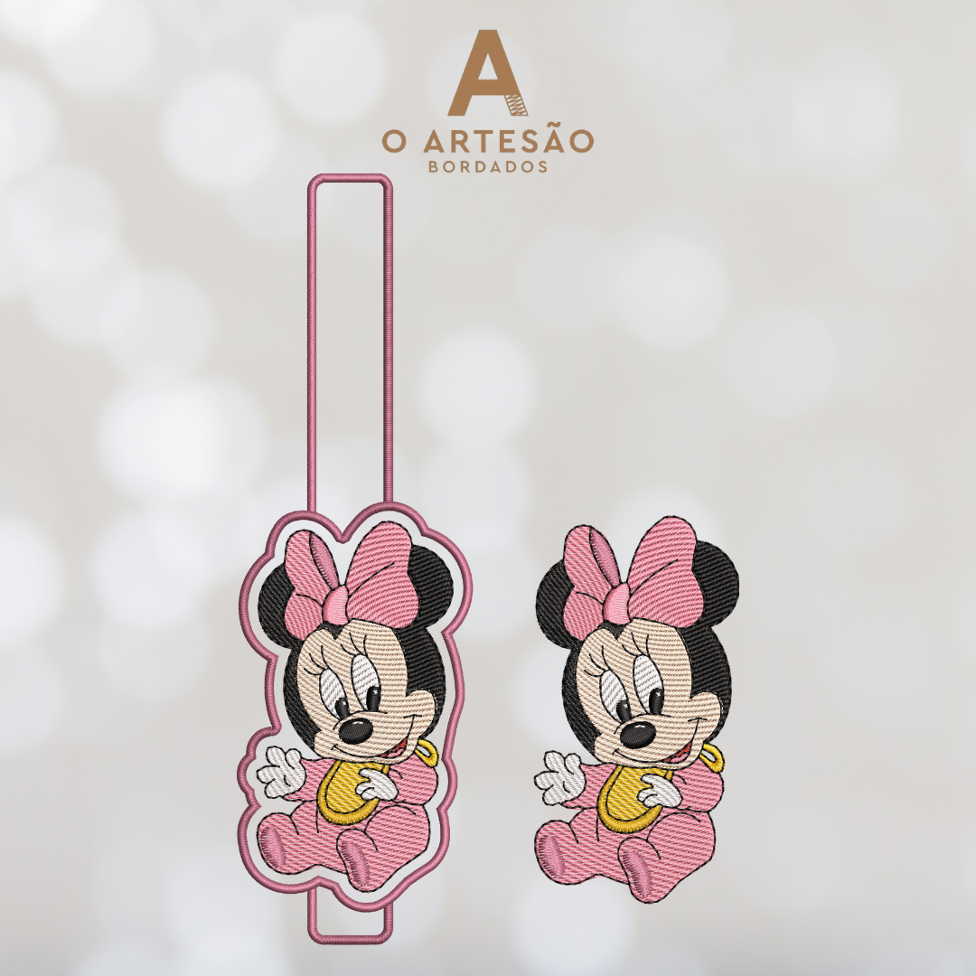 Mini Coleção Porta Chupeta Mickey e Minnie