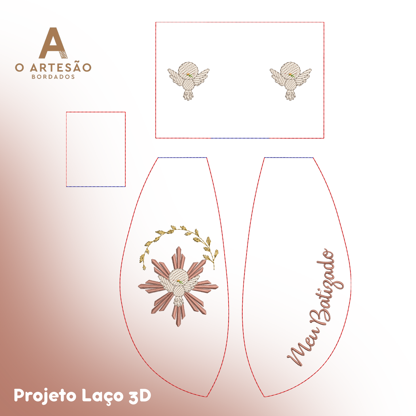 Projeto Laço 3D Meu Batizado