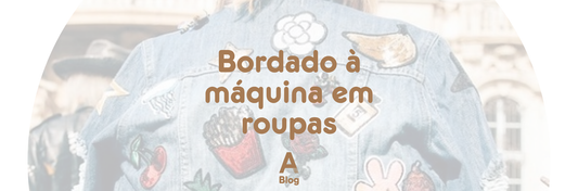 Banner com Jaqueta Bordada e Escrita Bordado à Máquina em Roupas