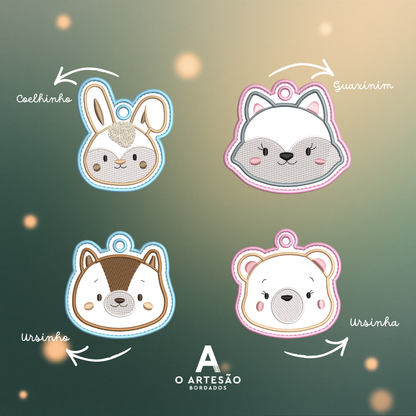 Coleção Chaveiros Bichinhos do Bosque