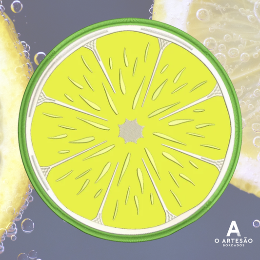 Matriz de Bordado Sousplat e Moldura Limão Cortado — Download Imediato