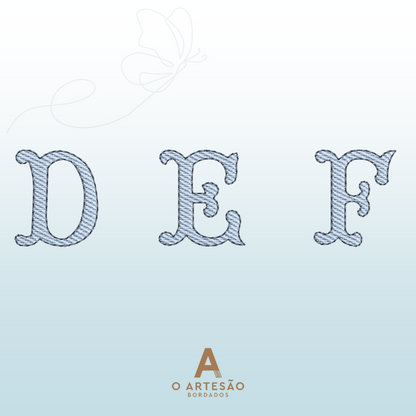 Alfabeto de Forma Estilizado (Serifado)