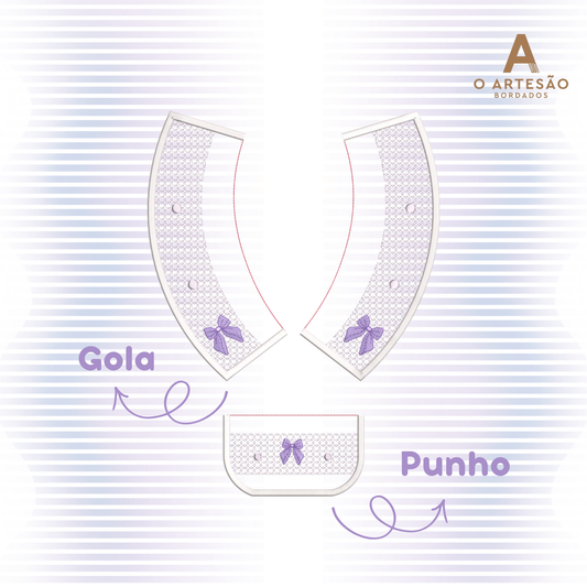 Projeto Golia e Punhos Lacinho e quilt