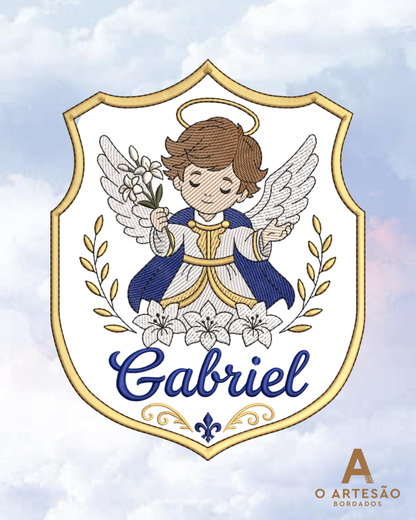 Matriz de Bordado Arcanjo Gabriel Com Nome