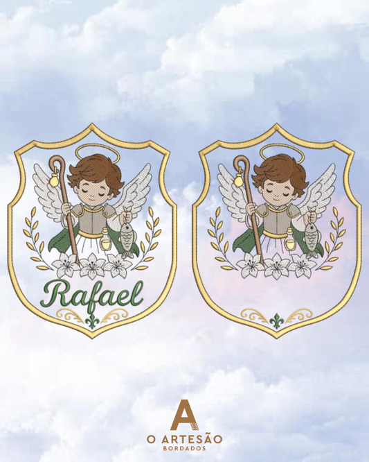 Matriz de Bordado Arcanjo Rafael Com e Sem Nome