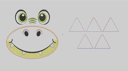 Matriz de Bordado Dinossaurinho em Vídeo