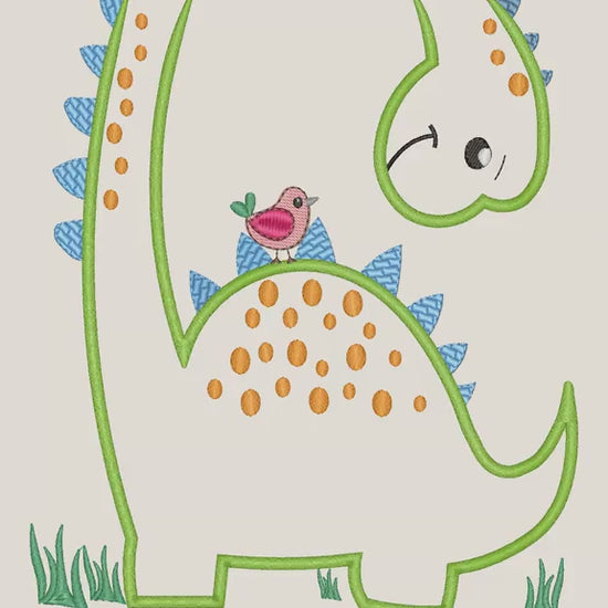 Vídeo de simulação de bordado do Pacote Sacolas Divertidas Dino.