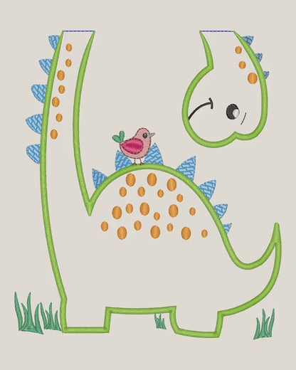 Vídeo de simulação de bordado do Pacote Sacolas Divertidas Dino.