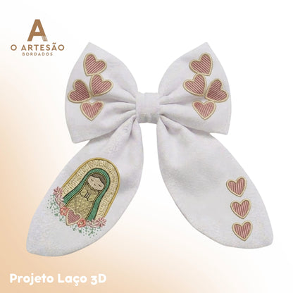 Matriz de Bordado Projeto Laço 3D Guadalupe Fofinha
